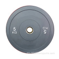 Conjunto de placas de peso de goma de gimnasio olimpico barato de 5-25 kg